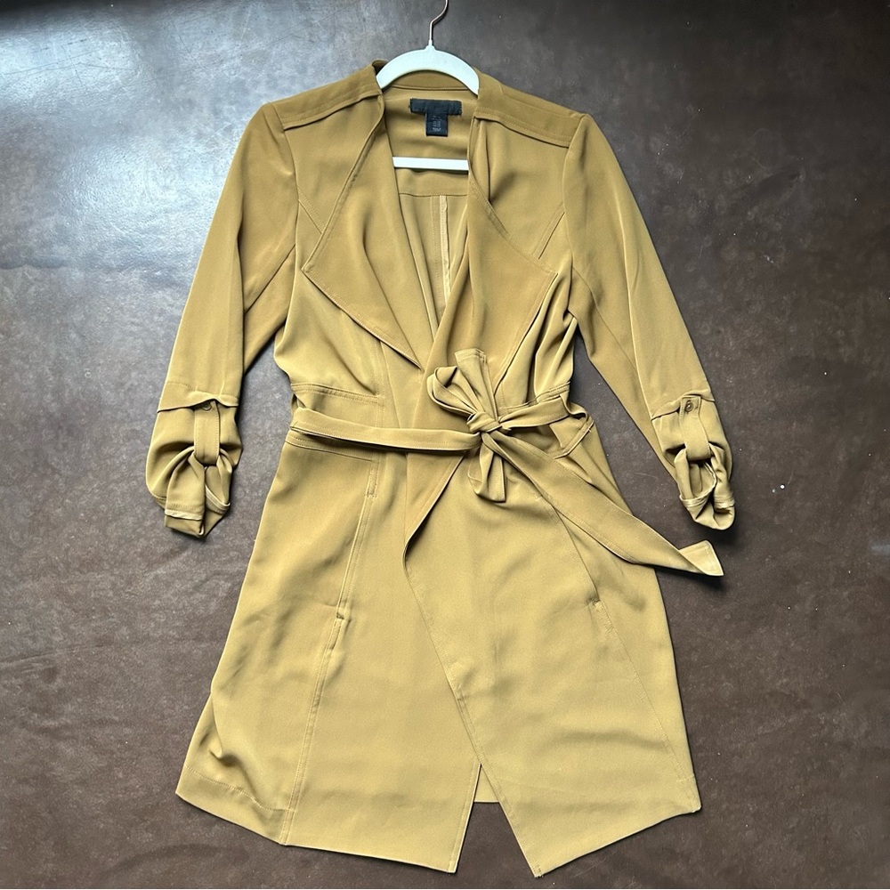 Maison cinqcent- camel coloured oversized spring trenchcoat in size xs
